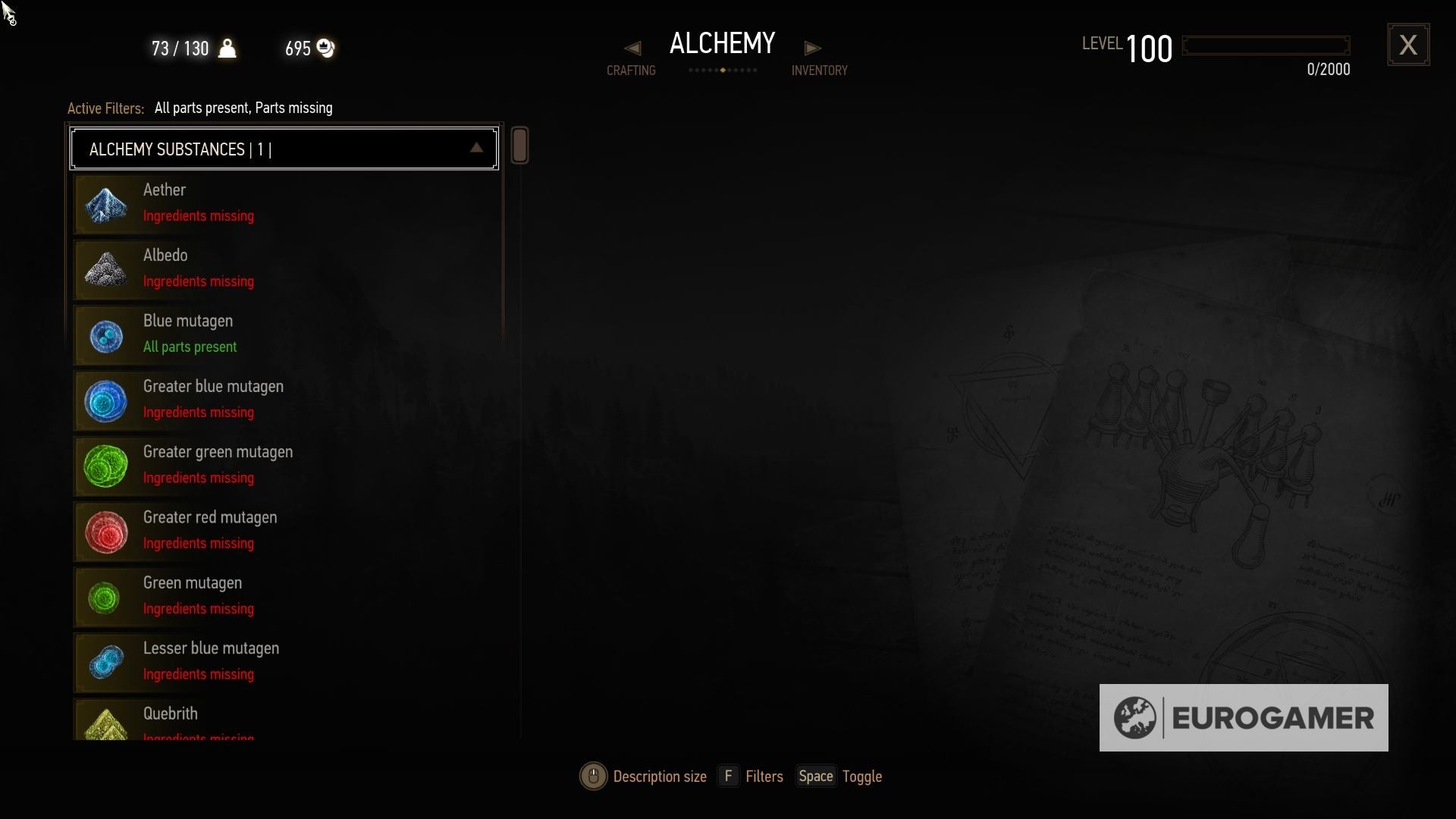 The Witcher 3 Alchemy ingredient lists How to make potions, bombs, decoctions, oils and
